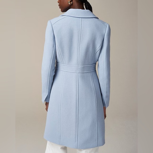 J.Crew BLUE Wool Lady Day Coat - NEW w Tags - Picture 5 of 6